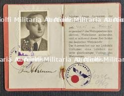 RARE LAISSEZ-PASSER D’UN CIVIL ALLEMAND ENROLÉ DANS LE SICHERUNG REGIMENT