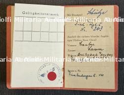 RARE LAISSEZ-PASSER D’UN CIVIL ALLEMAND ENROLÉ DANS LE SICHERUNG REGIMENT — miniature 2