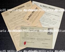 LOT DE DOCUMENTS D’UN EMPLOYÉ DU JOURNAL ,LE PETIT PARISIEN — photo 1