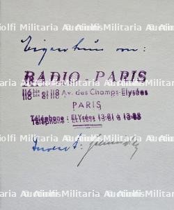 LIVRE D’OR DE L’ORCHESTRE DE RADIO-PARIS AVEC NOMBREUSES DÉDICACES À JEAN FOURNET (CHEF D’ORCHESTRE) , 1941-1942. — miniature 4
