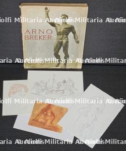 LOT ARNO BREKER(1900-1991). LIVRE ET DESSINS DÉDICACÉS Arno Breker(1900-1991) était le sculpteur préféré d'Hitler et fut considéré comme le sculpteur ,officiel du IIIe Reich