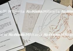 LOT ARNO BREKER(1900-1991). PORTFOLIO DE REPRODUCTIONS D’ŒUVRES DU SCULPTEUR, CARTES, REPRODUCTIONS DE DESSINS NUMÉROTÉES OU SIGNÉES ET FAIRE-PART DE DÉCÈS — miniature 2