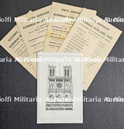LOT DE NEUF PROGRAMME DE CONCERTS DE LA WEHRMACHT À LA CATHÉDRALE NOTRE-DAME DE PARIS SOUS LE PATRONAGE DU KOMMANDANT VON GROSS-PARIS — miniature 3