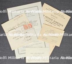 DEUX PROGRAMMES DE CONCERTS À LA CATHÉDRALE NOTRE-DAME DE PARIS SOUS LE PATRONAGE DU KOMMANDANT VON GROSS-PARIS ET CARTES DE VISITE DE MGR. BAUDRILLART(1859-1942)