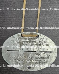 PLAQUE D’IDENTIFICATION MILITAIRE (EK) D’UN MEMBRE DES DOUANES ALLEMANDES ou « ZOLLGRENZSCHUTZ — photo 1