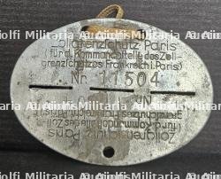 PLAQUE D’IDENTIFICATION MILITAIRE (EK) D’UN MEMBRE DES DOUANES ALLEMANDES ou « ZOLLGRENZSCHUTZ — photo 3