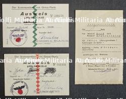 LOT DE LAISSEZ-PASSER (X2) POUR DES SOLDATS DE LA WEHRMACHT À PARIS — photo 1
