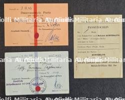 LAISSEZ-PASSER PERMANENT (X2) POUR DES SOLDATS DE LA WEHRMACHT À PARIS — photo 1