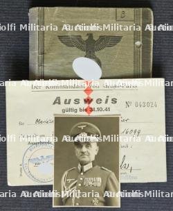 WEHRPASS DE L’ARMÉE ALLEMANDE , TRANSPORT KOMMANDANTUR PARIS-SÜD — miniature 2