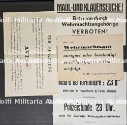 LOT DE 4 AFFICHETTES ALLEMANDES