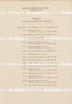 ATTESTATION DE PROPRIÉTÉ ÉMISE PAR L’AMBASSADE DES ÉTATS-UNIS D'AMÉRIQUE (PARIS, 23-04-1941) + LISTE RÉVISÉE DES CONNECTIONS TELEPHONIQUES DE NUIT ET DES VACANCES DE L’AMBASSADE — photo 11