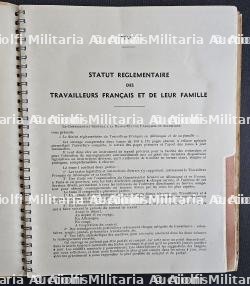 RARE ANNUAIRE DU COMMISSARIAT GÉNÉRAL À LA MAIN-D'ŒUVRE FRANÇAISE EN ALLEMAGNE (TOME NO 1, 1943) ET PLAQUETTE POUR LA LUTTE CONTRE LE CHÔMAGE — miniature 2
