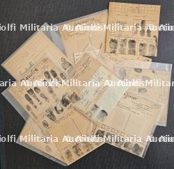 LOT DE FICHES DE PRISONNIERS INTERNÉS AU CAMP DE SORGUES POUR INTELLIGENCE AVEC L’ENNEMI.1946 — vignette 1