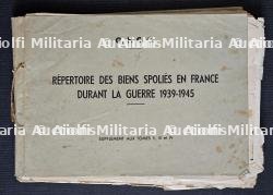 RARE RÉPERTOIRE DES BIENS SPOLIÉS EN FRANCE DURANT LA GUERRE 1939-1945 , SUPPLÉMENT AUX TOMES II, III et IV