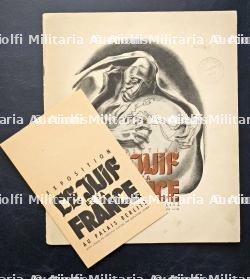 PROGRAMME EXPOSITION ,LE JUIF ET LA FRANCE, (MODÈLE ARAIGNÉE) + FASCICULE DE L'EXPOSITION AVEC PLAN , PARIS 1942 — photo 1
