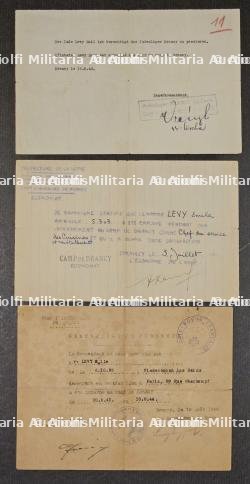 LOT DE DOCUMENTS APPARTENANT À ÉMILE LEVY CHEF DU SERVICE DES CUISINES À DRANCY — photo 3