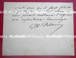 Carte lettre autographe signée de Philippe Pétain — miniature 2