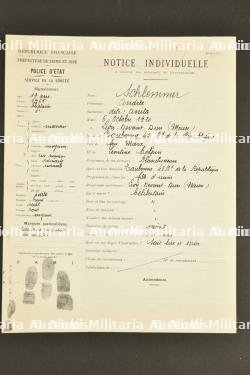 Fiche de renseignements Police d'Etat