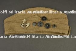 Calot Field Service Cap kaki du Durham Light Infantry avec cap badge et 5 boutons composite noirs — miniature 4