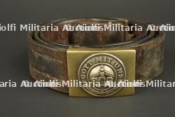 Ceinturon allemand avec boucle M1895 de la Marine Impériale. German belt with Imperial Navy Model 1895 buckle — photo 1