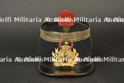 Shako d’officier modele 1893 du 13e regiment de ligne. Model 1893 officer’s shako of the 13th Line Regiment.