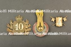 Insignes de coiffures militaires belges. Belgian military headdress insignia.