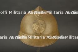 Casque Adrian M1915 du capitaine Jacques, du 1er regiment de Ligne. Captain Jacques’s M1915 Adrian helmet, 1st Line Regiment.