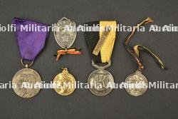 Medailles commemoratives de 1914-1918 de villes flamandes. 1914–1918 commemorative medals from Flemish towns.