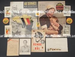 Lot de documents sur la Question royale de 1950. Collection of documents relating to the 1950 Royal Question.