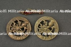 Insignes des 1re et 2e escadrilles de chasse, « Jachtsmaldeel kenteken ». Badges of the 1st and 2nd Fighter Squadrons,  Jachtsmaldeel kenteken .