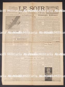 Faux numero du journal Le Soir du 9 novembre 1943. Clandestine parody edition of the newspaper Le Soir, dated 9 November 1943.