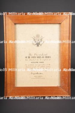 Diplôme de congratulation américaine. American congratulatory certificate — miniature 1
