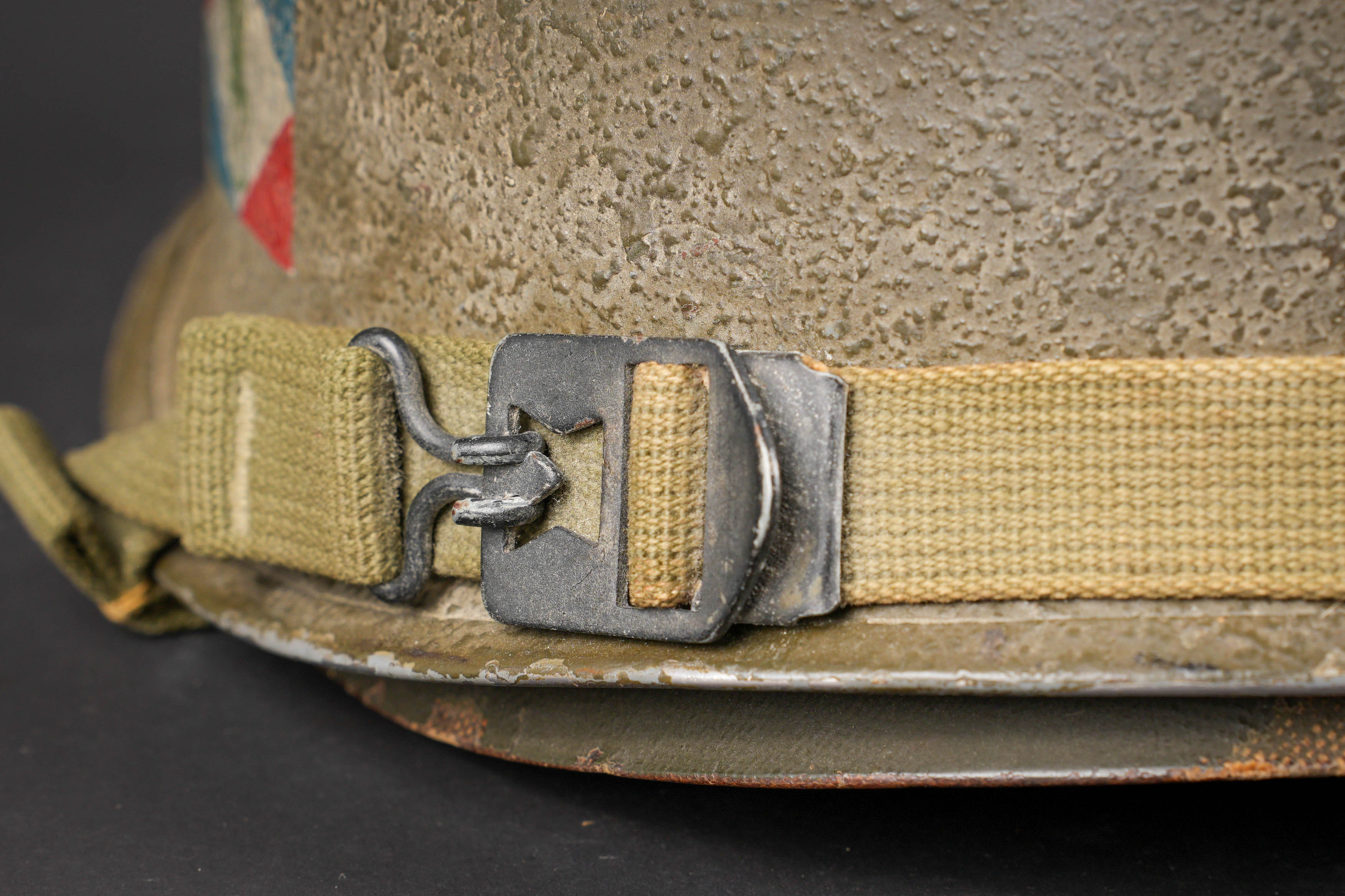 Casque de parachutiste US légion étrangère. U.S. paratrooper helmet used by the Foreign Legion. — photo 7