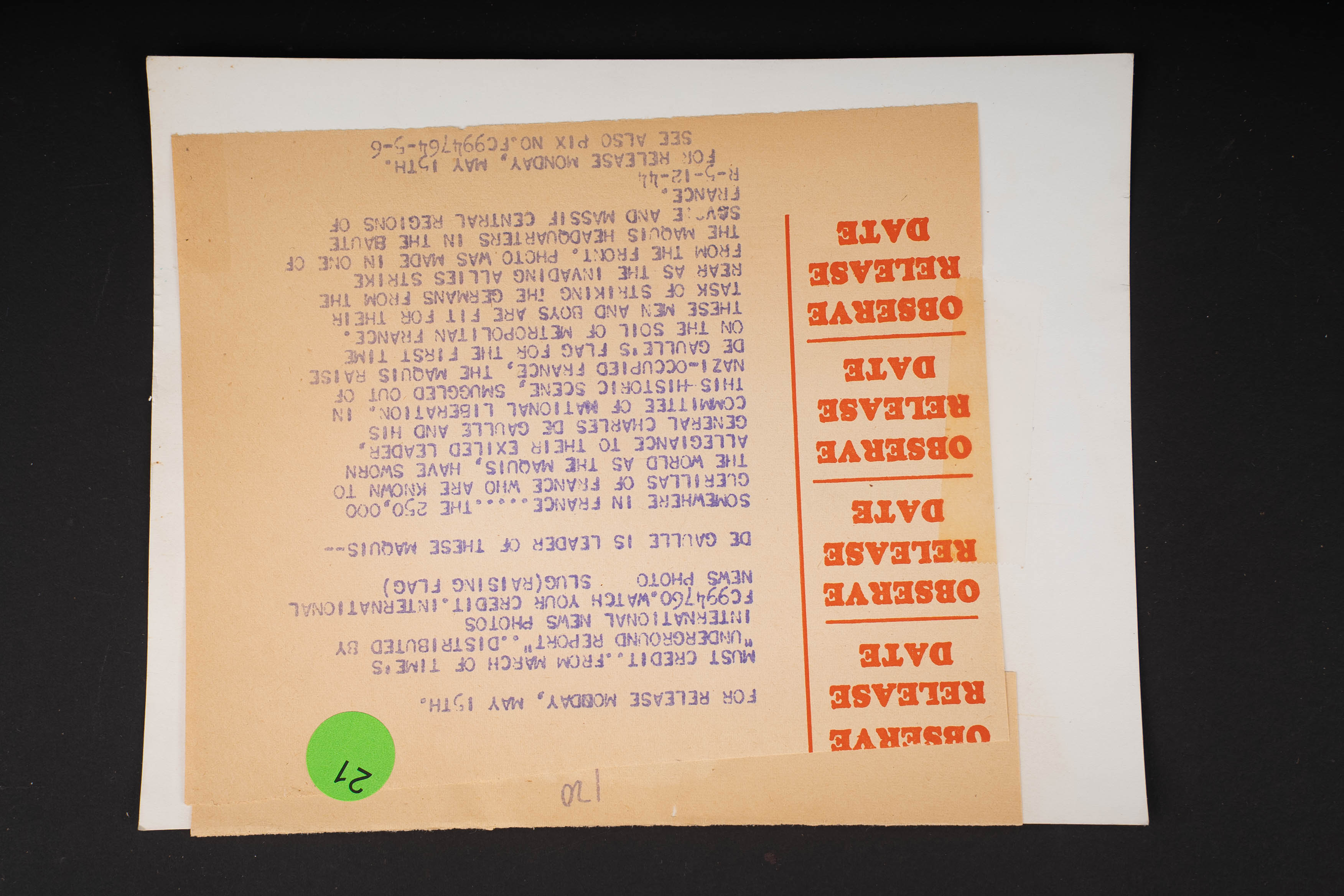 Photo de presse FFI. FFI press photograph. — photo 2