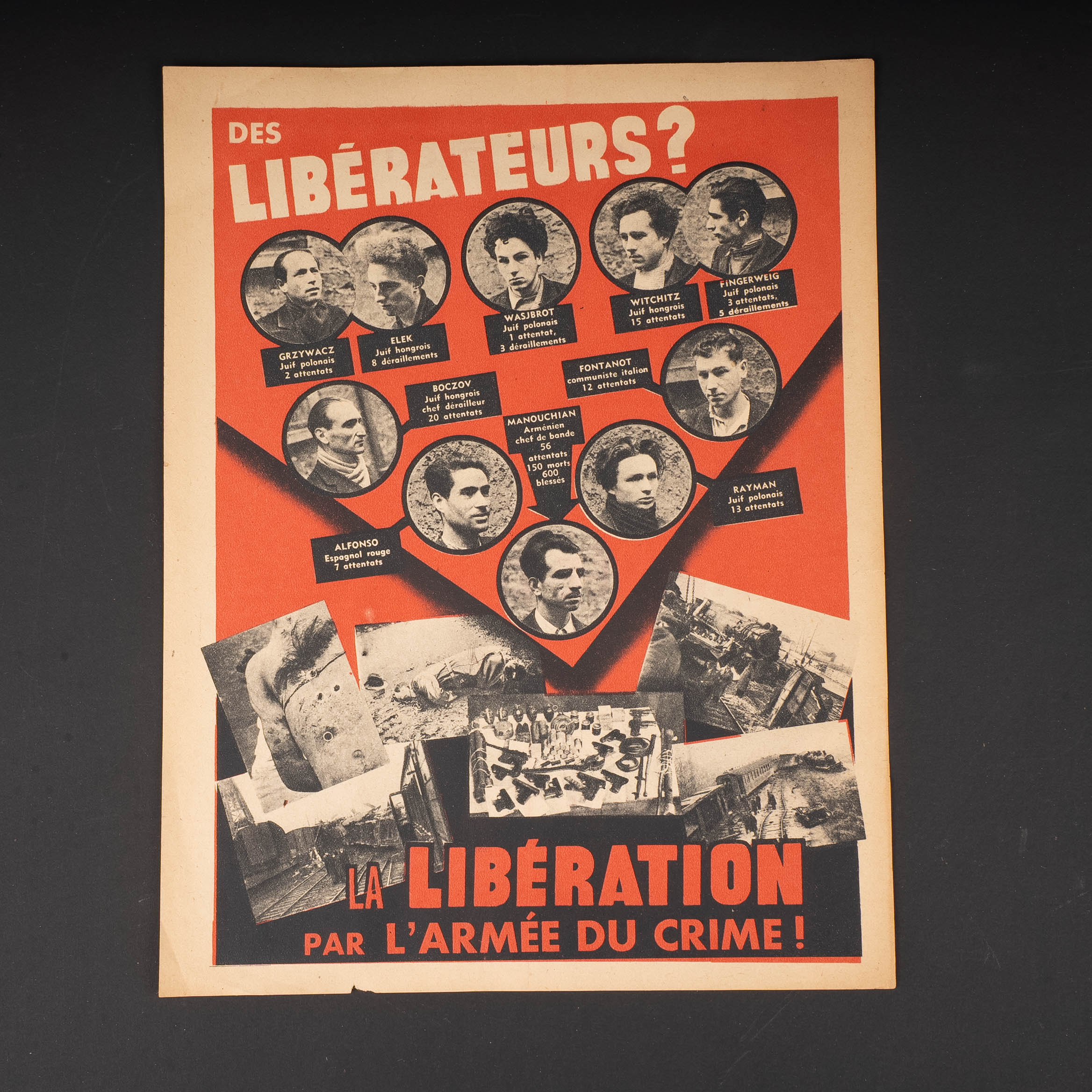 Affichette l'armée du crime. L’Armée du Crime leaflet. — photo 1