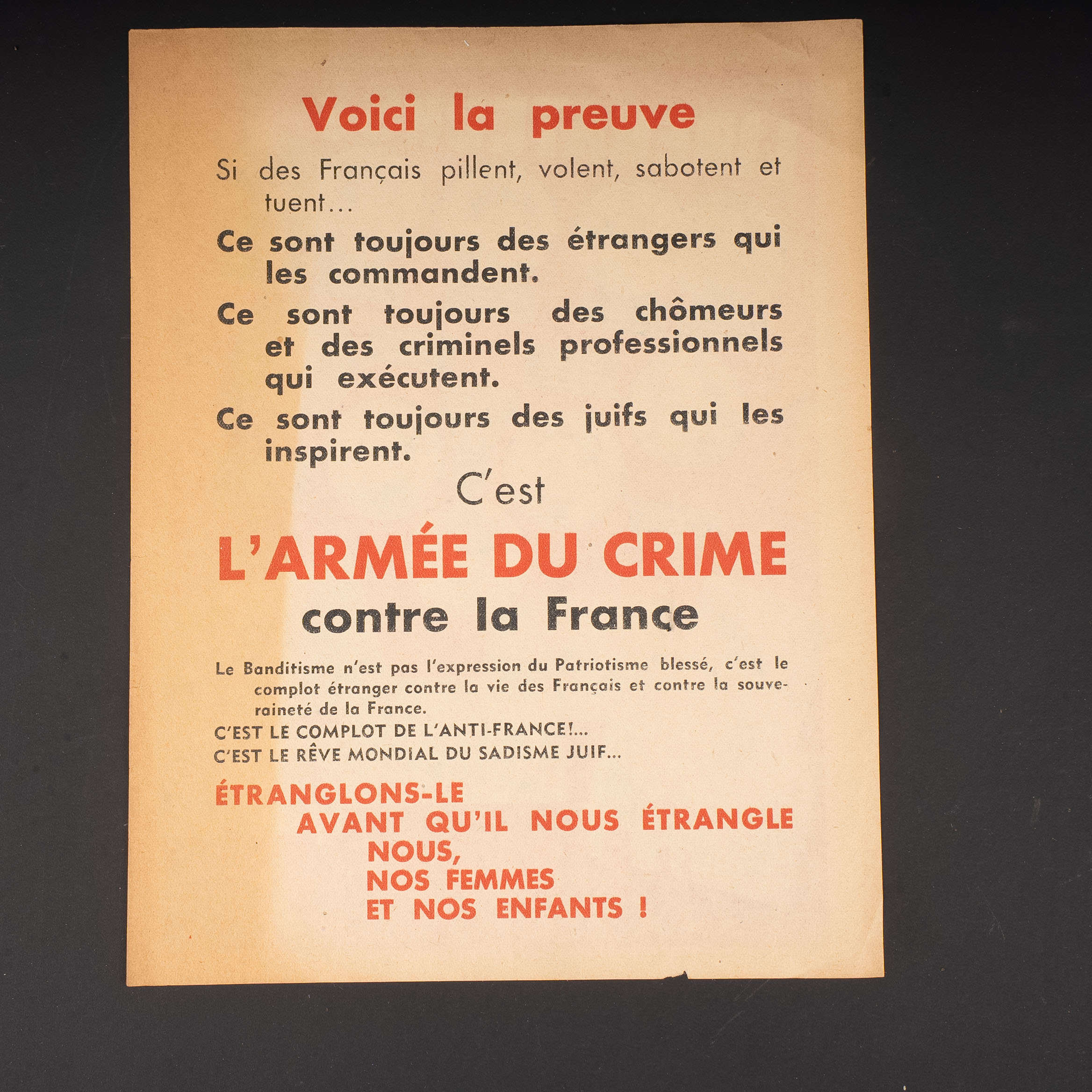 Affichette l'armée du crime. L’Armée du Crime leaflet. — photo 2