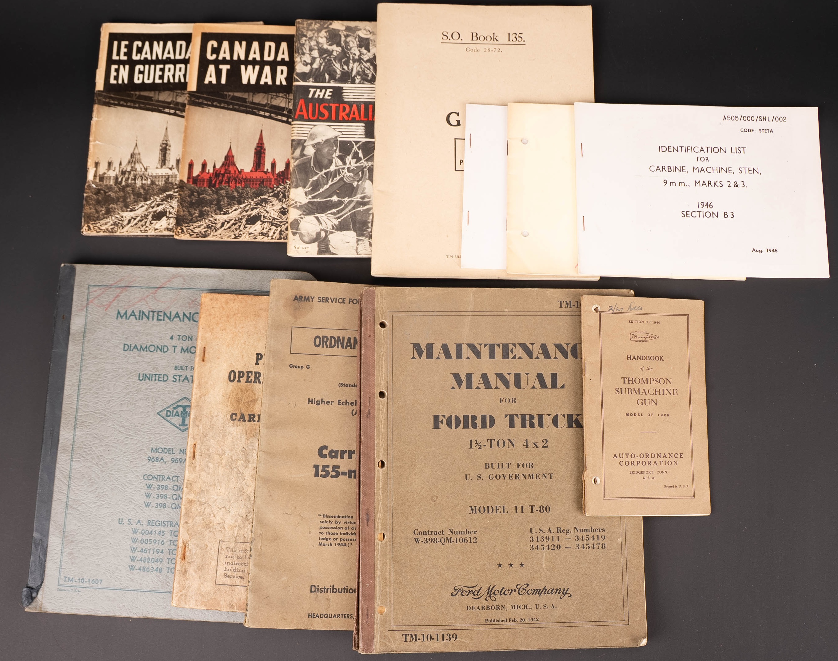 Livrets technique britannique et US. British and U.S. technical manuals. — photo 1