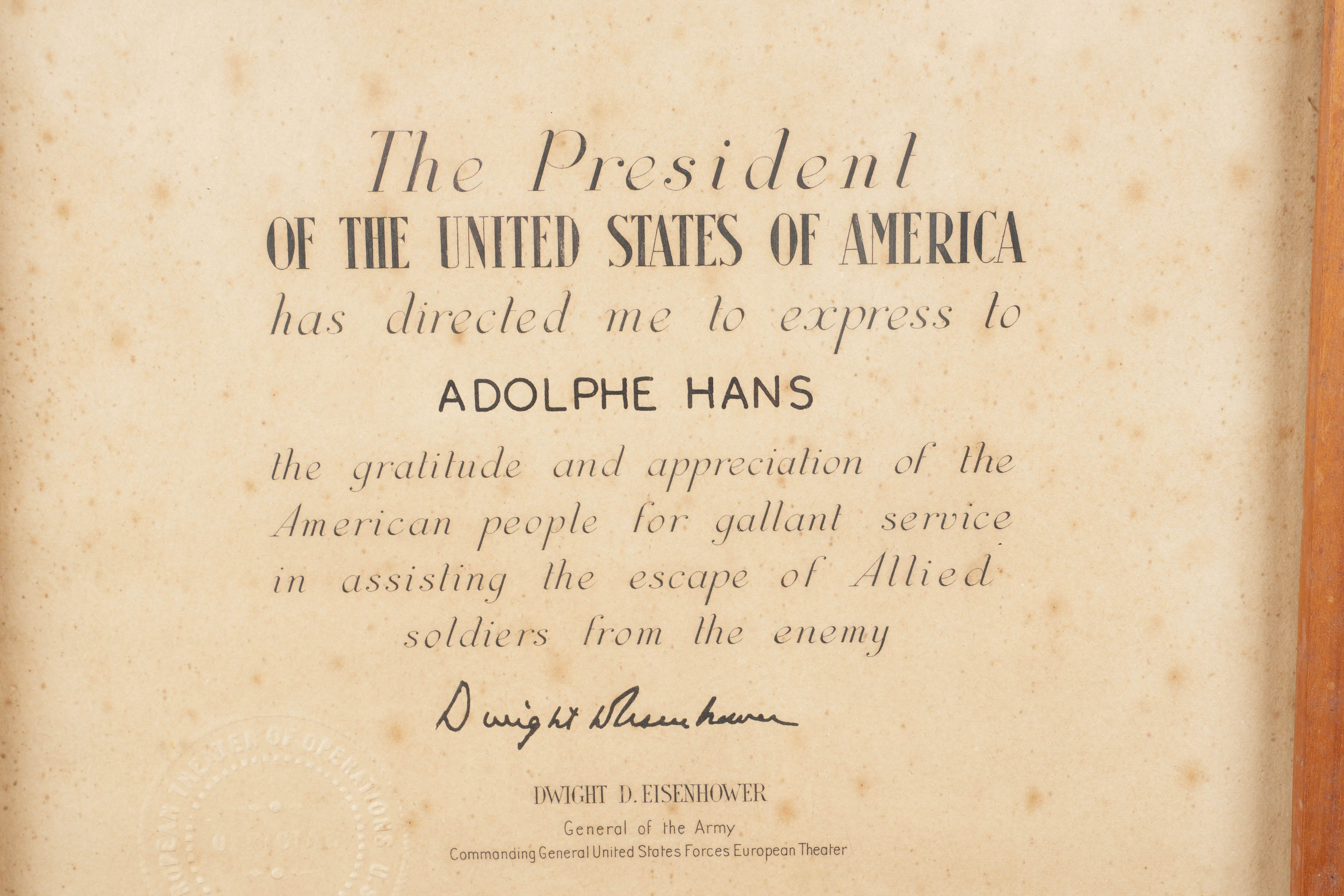 Diplôme de congratulation américaine. American congratulatory certificate — photo 6