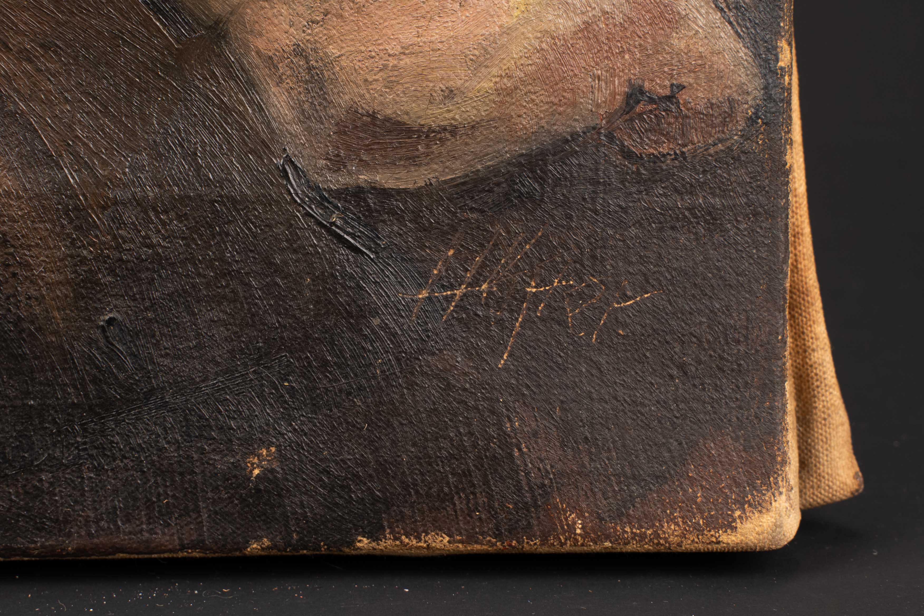 Toile représentant un officier US. Painting depicting a US officer — photo 2