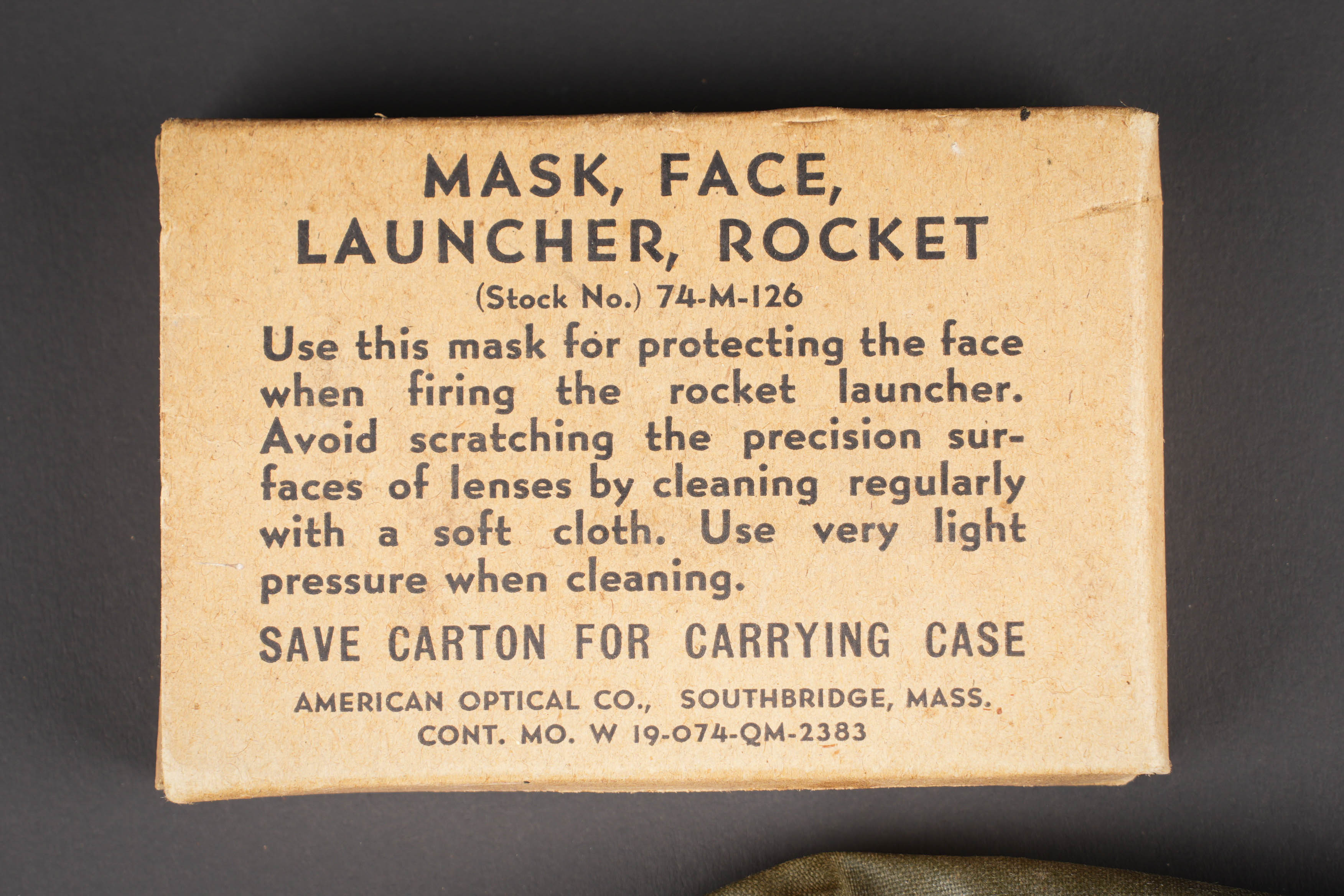 Masque de tireur bazooka. Bazooka gunner’s face mask — photo 2