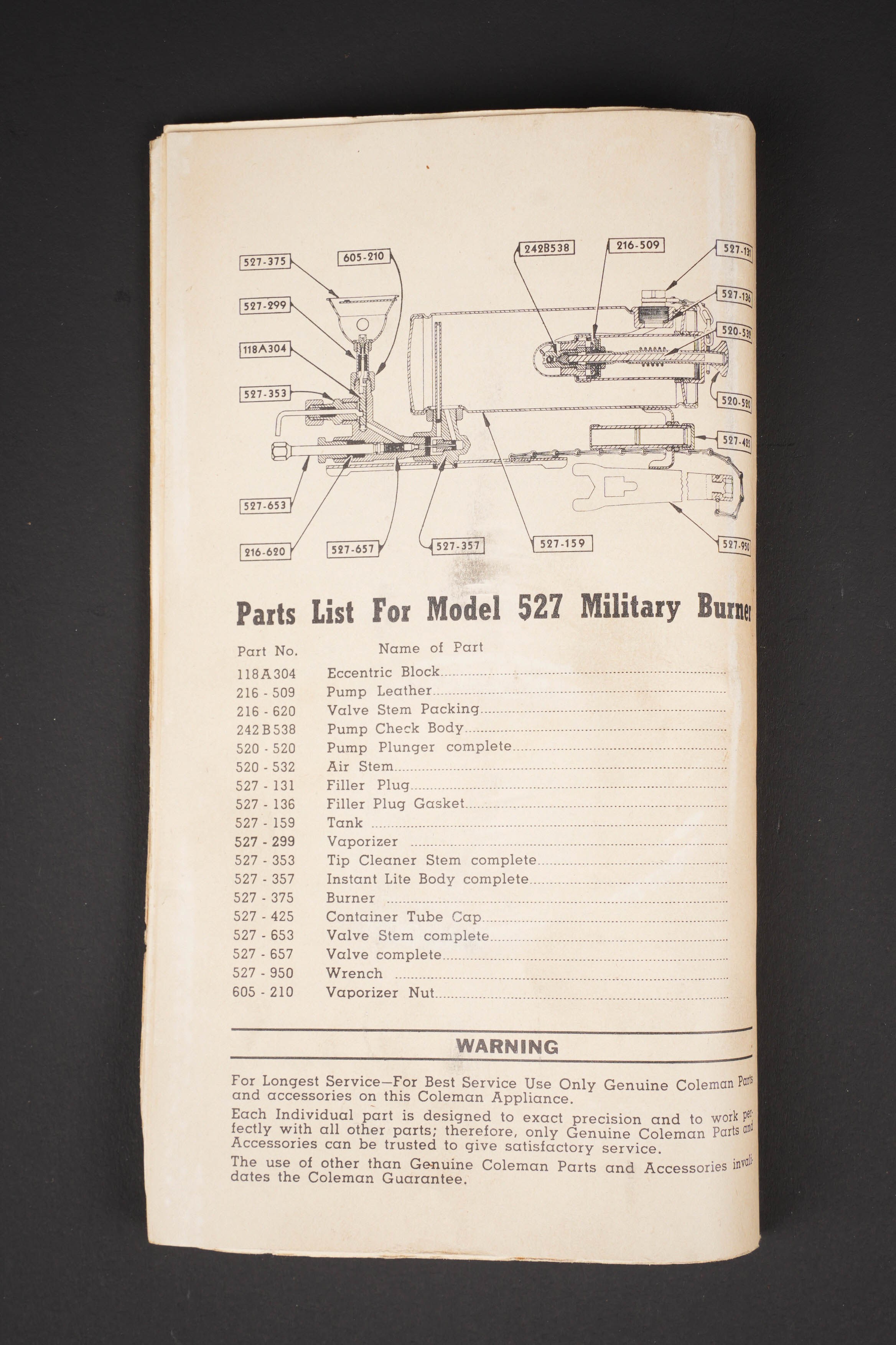 Réchaud Coleman en boite. US Army Coleman stove in box. — photo 10