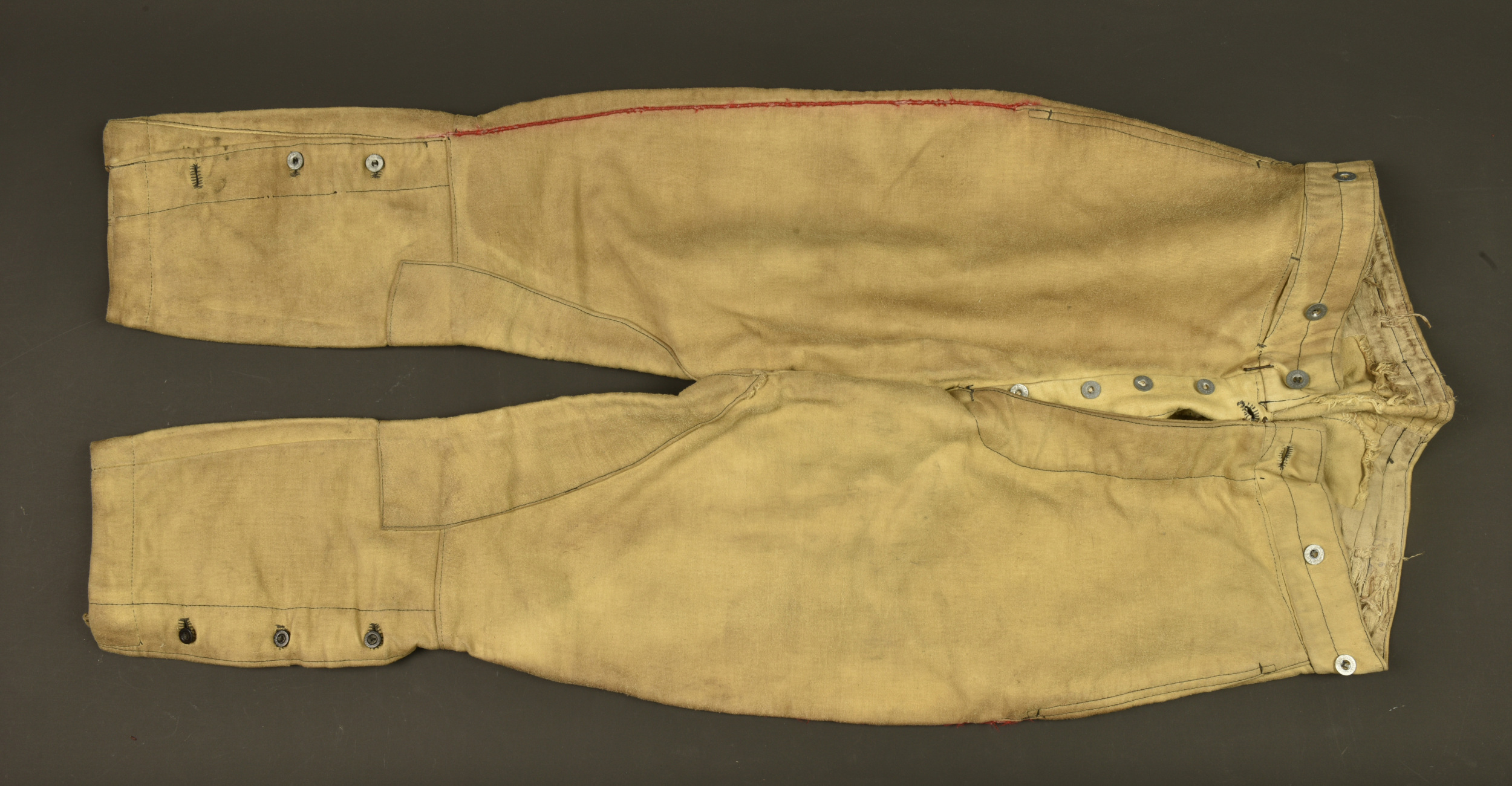 Pantalon culotte français d'artilleur en ratine. French artillery ratine cloth breeches — photo 1