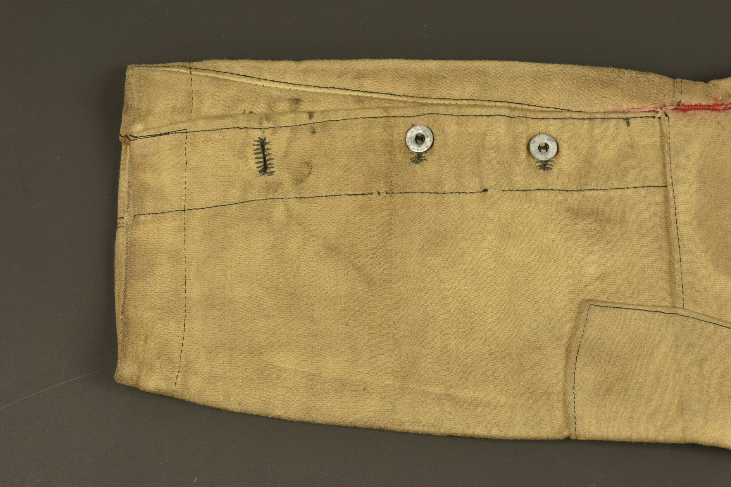 Pantalon culotte français d'artilleur en ratine. French artillery ratine cloth breeches — photo 10
