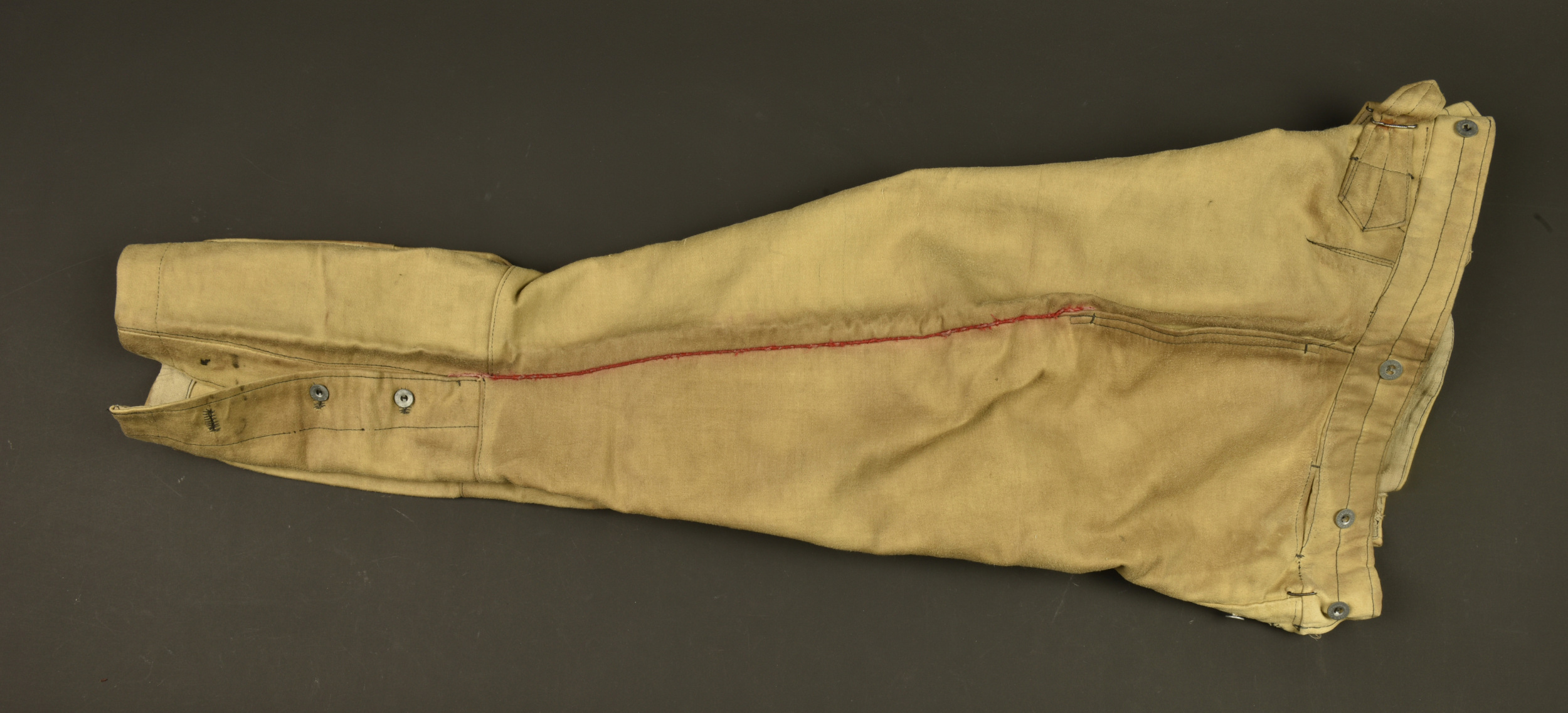 Pantalon culotte français d'artilleur en ratine. French artillery ratine cloth breeches — photo 2