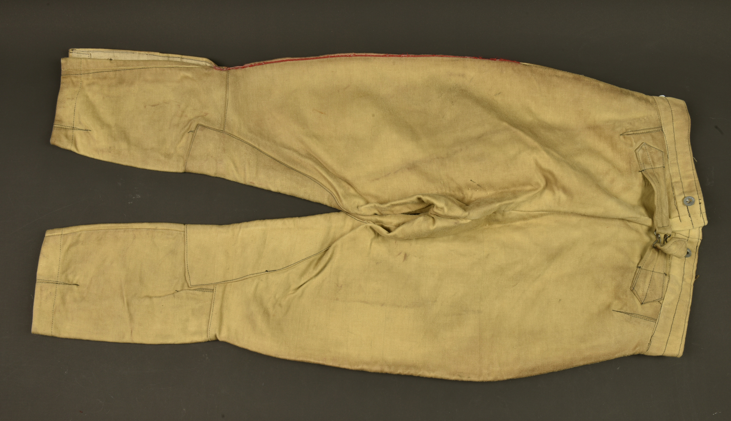 Pantalon culotte français d'artilleur en ratine. French artillery ratine cloth breeches — photo 4