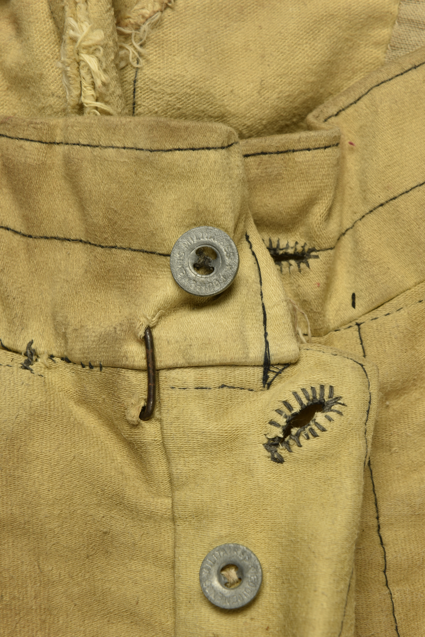 Pantalon culotte français d'artilleur en ratine. French artillery ratine cloth breeches — photo 5