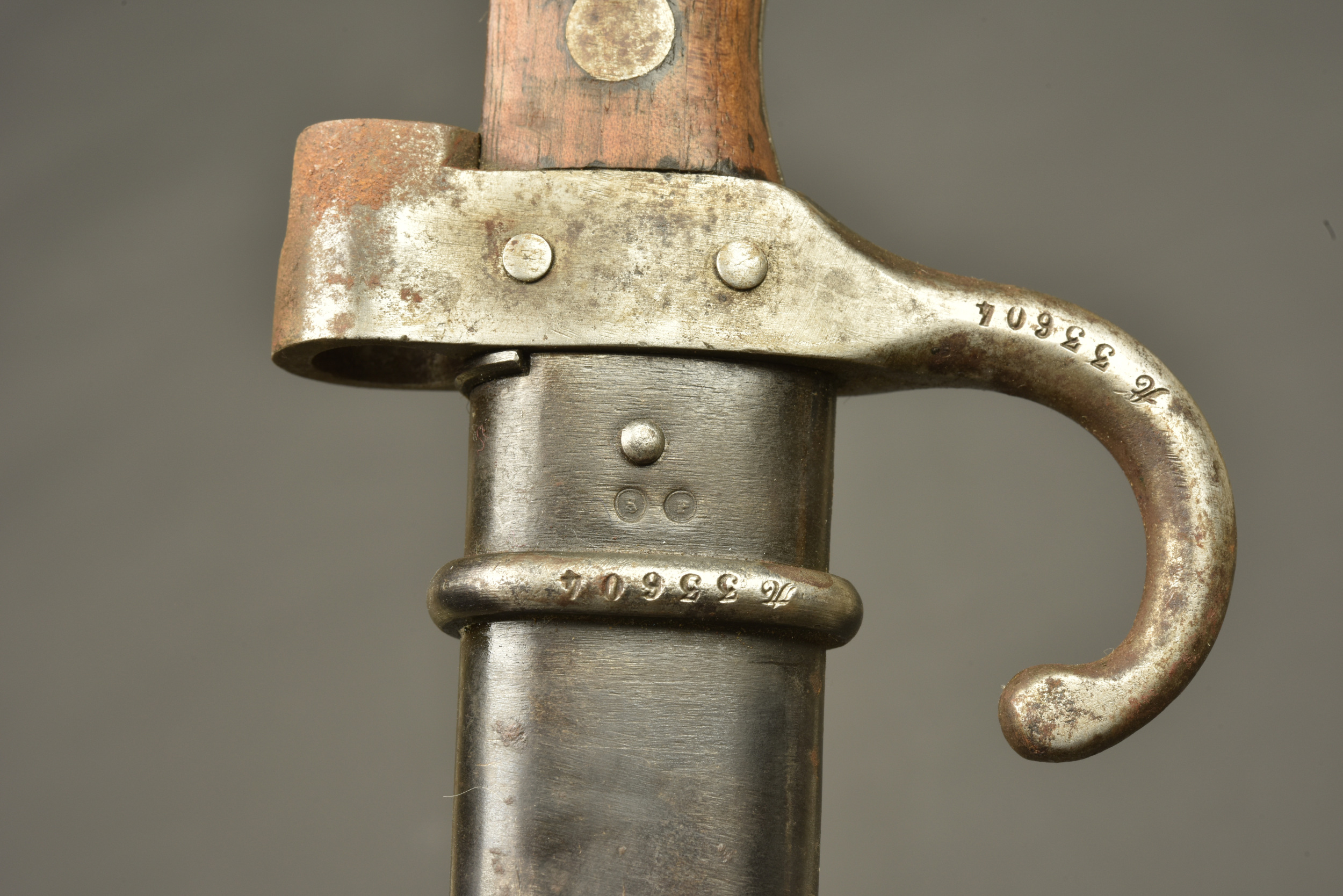 Baïonnette française Mle 1892 au mêmes numéros. French Model 1892 bayonet with matching numbers — photo 2