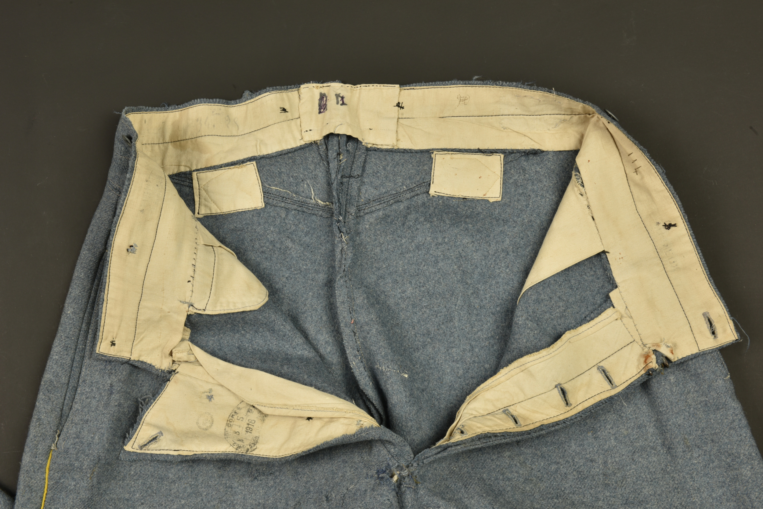Culotte bleu horizon troupe infanterie. Horizon blue infantry other ranks breeches — photo 4