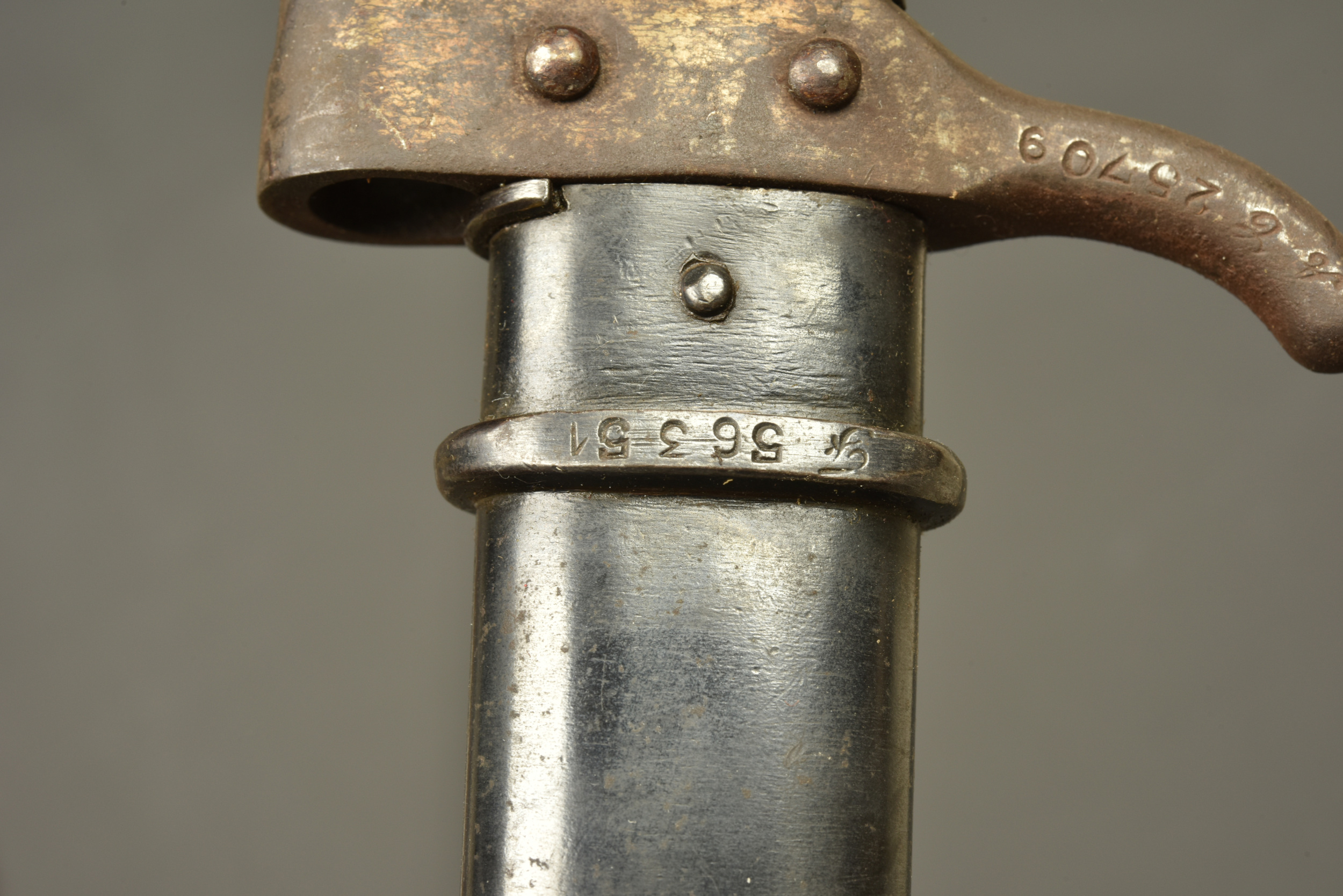 Baionnette Berthier 1892 et machette française. Berthier Model 1892 bayonet and French machete — photo 3