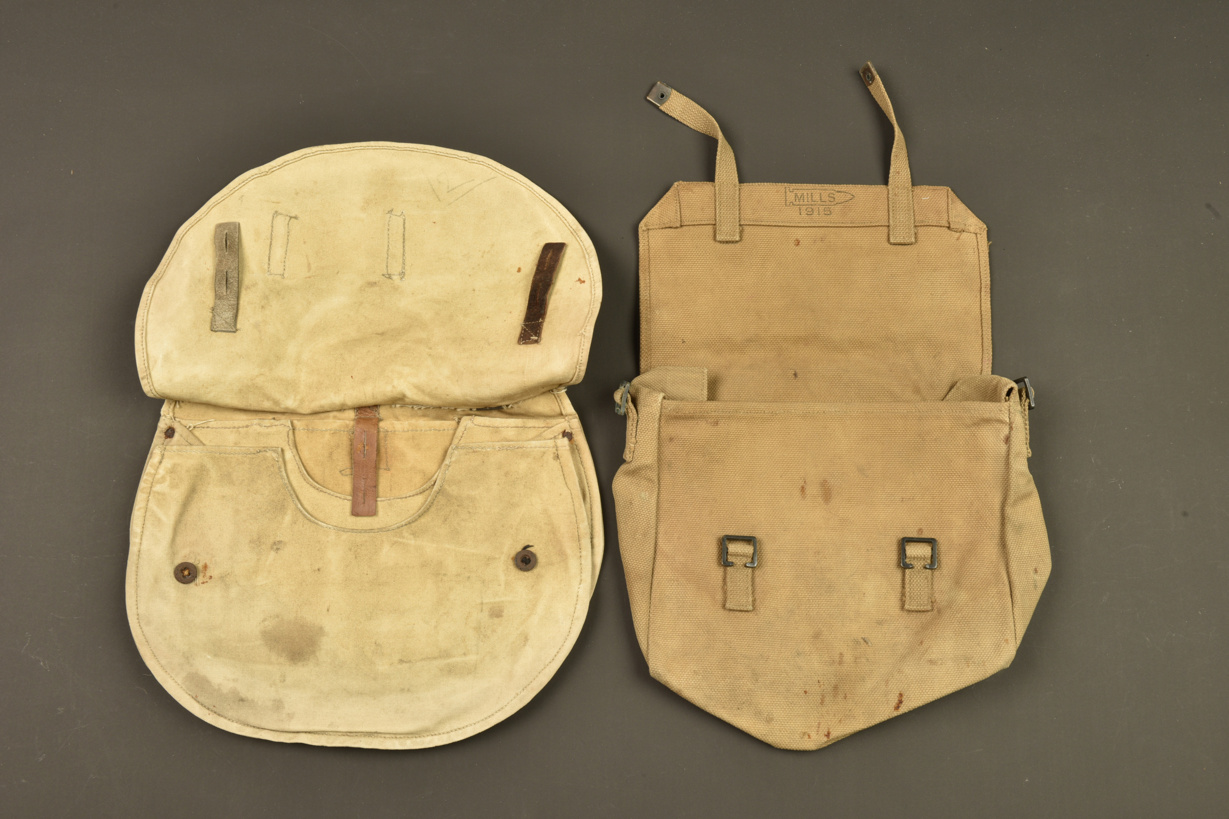 Sac à pain belge et musette Mills. Belgian bread bag and Mills haversack — photo 3